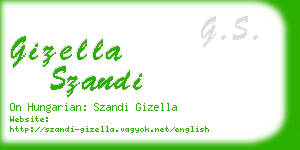 gizella szandi business card